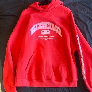 Balenciaga Unisex College Logo Print Hoodie